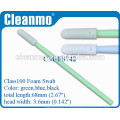 Cleanmo&#39;s CM-FS742 Esponja de espuma para sala blanca pequeña con punta flexible (EN EXISTENCIA), mango de PP, hisopo pequeño